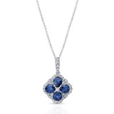 Uneek Blue Sapphire Diamond Pendant - LVNMI0302S photo