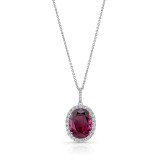 Uneek Oval Rhodolite Diamond Pendant - PN006RHU photo