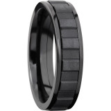 Lashbrook Black Zirconium 6mm Men's Wedding Band - ZPF6F_GEARSPINNERALLBLK+BEAD_POLISH photo2