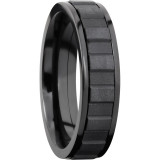 Lashbrook Black Zirconium 6mm Men's Wedding Band - ZPF6F_GEARSPINNERALLBLK+BEAD_POLISH photo2