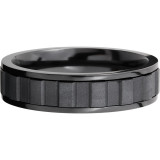 Lashbrook Black Zirconium 6mm Men's Wedding Band - ZPF6F_GEARSPINNERALLBLK+BEAD_POLISH photo3