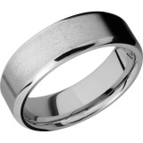 Lashbrook 14k White Gold 7mm Men's Wedding Band - 14KW7B-P+STONE_POLISH photo