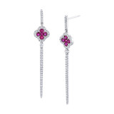 Uneek Ruby Diamond Earrings - LVECF385RU photo