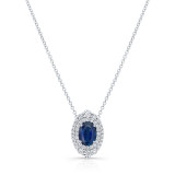 Uneek Oval Blue Sapphire Pendant - PN233OVBSU photo