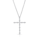 Uneek Skinny Diamond Cross Pendant - LVNWC825W photo