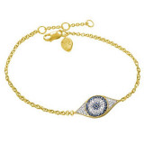 Meira T 14k Yellow Gold Evil Eye Diamonds & Sapphires Bracelet photo