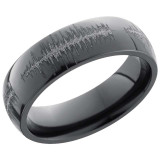 Lashbrook Black Zirconium 6mm Men's Wedding Band - Z6D_WLCVSOUNDWAVE+POLISH photo