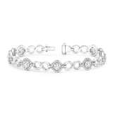 Uneek Round Diamond Bracelet with Infinity-Style High Polish Links - LBR168 photo