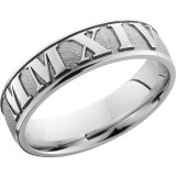 Lashbrook Cobalt Chrome 6mm Men's Wedding Band - CC6D_LCVROMANNUMERAL2+SAND_POLISH photo