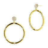 Freida Rothman Radiance Drop Hoop Earring - RNPYZE17-14K photo