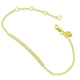 Meira T 14k Yellow Gold Diamond Bar Chain Bracelet photo