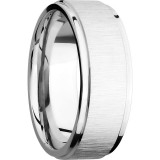 Lashbrook 14k White Gold 8mm Men's Wedding Band - 14KW8FGE+CROSS+SATIN_POLISH photo2