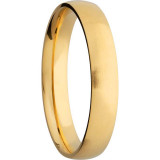 Lashbrook 14k Yellow Gold 4mm Men's Wedding Band - 14KY4D-P+SATIN photo2