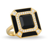 Doves Gatsby 18k Yellow Gold Diamond Ring - R8804BO photo