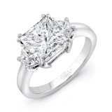 Uneek Signature Princess-Center Three-Stone Engagement Ring - LVS962 photo
