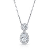 Uneek Pear-Shaped and Round Diamond Pendant - LVN684PS photo