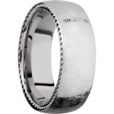 Lashbrook Cobalt Chrome 8mm Men's Wedding Band - CC8DSIDEBRAID_SS+DISTRESSED photo2