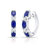Uneek Blue Sapphire Diamond Earrings - ER10004BSU photo