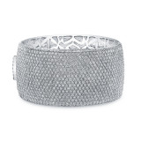 Uneek 19-Row Wide Pave Diamond Cuff Bracelet - BA030 photo