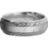 Lashbrook Black & White Damascus Steel Meteorite 7mm Men's Wedding Band - D7DGE13_METEORITE+ACID photo3