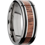 Lashbrook Titanium Hardwood 8mm Men's Wedding Band - HW8F1321_KOAA+POLISH photo2