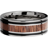 Lashbrook Titanium Hardwood 8mm Men's Wedding Band - HW8F1321_KOAA+POLISH photo3