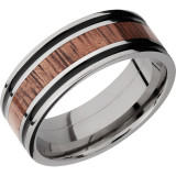 Lashbrook Titanium Hardwood 8mm Men's Wedding Band - HW8F1321_KOAA+POLISH photo