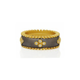 Freida Rothman Clover Beaded Ring - YRZR090066B-6 photo