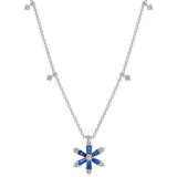 Uneek Blue Sapphire Diamond Necklace - LVNWF019BS photo