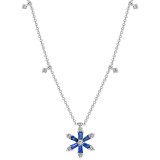 Uneek Blue Sapphire Diamond Necklace - LVNWF019BS photo