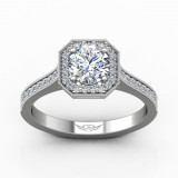 Martin Flyer Diamond FlyerFit Halo Engagement Ring photo2