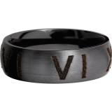 Lashbrook Black Zirconium 7mm Men's Wedding Band - Z7D_BLCVROMANNUMERAL1+SATIN photo3