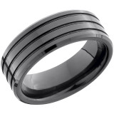 Lashbrook Black Ceramic 8mm Men's Wedding Band - C08P008_POLISH photo