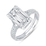 Uneek Signature Emerald Cut Diamond Engagement - R065EMU photo