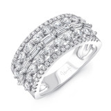 Uneek Baguette and Round Diamond Wide Band - LVBW170W photo
