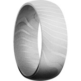 Lashbrook White Damascus Steel 8mm Men's Wedding Band - D8DTIGER+BEAD photo2