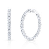 Uneek Signature Diamond Hoop Earrings - ER101RD07-25 photo