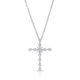 Uneek Stylized Diamond Cross Pendant - LVNWC822W photo