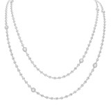 Uneek Cascade Collection Diamonds-by-the-Yard Necklace with Pear-Shaped, Oval and Round Rose-Cut Diamonds - LVND1220W photo