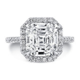 Uneek 4-Carat Asscher-Cut Diamond Halo Ring - LVS787AS photo