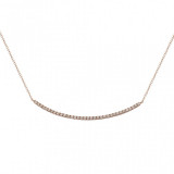 Meira T Rose Gold Diamond Bar Necklace photo