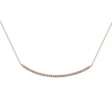 Meira T Rose Gold Diamond Bar Necklace photo