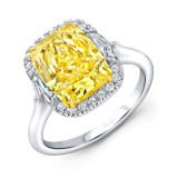 Uneek Cushion Cut Diamond Engagement Ring - R10499CUFY photo