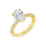 Uneek Timeless Straight Diamond Engagement Ring - R611OV-200 photo