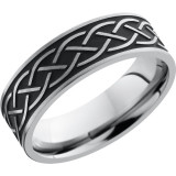 Lashbrook Titanium 7mm Men's Wedding Band - 7FCELTIC8A+BLACK_SATIN photo