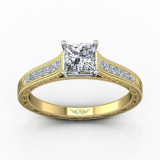 Martin Flyer Two Tone 18k Gold FlyerFit Engagement Ring photo2