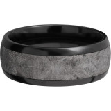 Lashbrook Black Zirconium Meteorite 8mm Men's Wedding Band - Z8D15_METEORITE+POLISH photo3