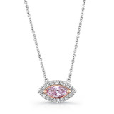 Uneek Marquise Pink Diamond Halo Pendant - NEK113 photo