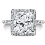 Uneek 4-Carat Princess-Cut Diamond Halo Ring - LVS787PR photo