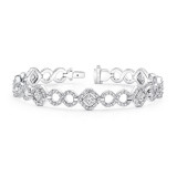 Uneek Princess-Cut Diamond Bracelet with Infinity-Style Pave Links - LBR119 photo